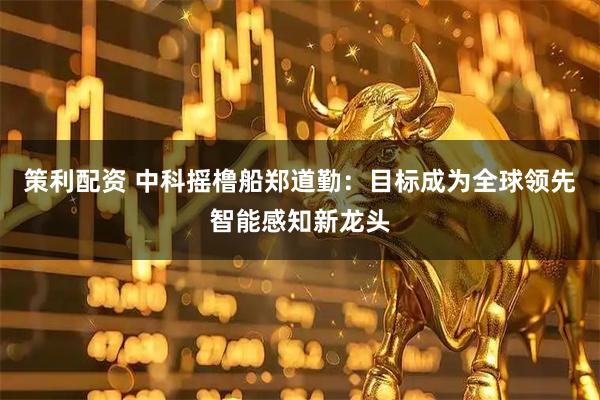 策利配资 中科摇橹船郑道勤：目标成为全球领先智能感知新龙头
